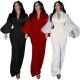 V-neck Stitching Mesh Lantern Sleeve Back Hollow Fashion Sexy Two-piece Suit