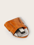 Fashion Tote Double Zipper Tassel Handle Shoulder Bag