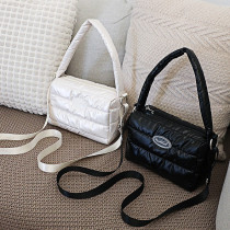 Fashion Gilt Leather Space Cotton Handheld Messenger Bag