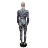 Fashion Print Casual Two-piece Set