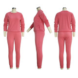 fashion Solid Color Slimming Two Piece Suit