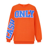 Fashion Print Large Letter Casual Long-sleeved Sweater