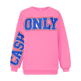 Fashion Print Large Letter Casual Long-sleeved Sweater