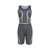 Casual Printed Vest Sports Suit
