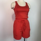 Sexy Tank Top Shorts Tether Casual Two-piece Set