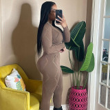 Sexy Hollow Hole High Waist Leggings Casual Sports Suit