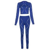 Sexy Hollow Hole High Waist Leggings Casual Sports Suit