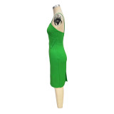 Solid Color Sleeveless Slim Camisole Dress