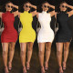 New Sexy Nightclub Solid Color PU Skirt