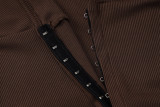 Fashionable V-neck Breasted Camisole Slim-fit Slit Skirt Suit