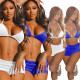 Solid Color Velvet Bra Lace-up Casual Shorts Two-piece Set