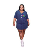 Fashion Plus Size Loose Dress With Pockets