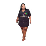 Fashion Plus Size Loose Dress With Pockets