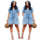 New Denim Ruffle Dress