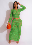Hand-knitted Casual Hollow Sequined Beach Dress