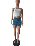 Casual Elastic Shorts Fashion Front And Back Two Wear Jeans