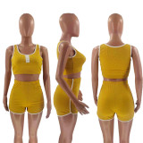 Pure Color Fashion Sexy Sports Suit