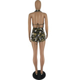 Summer New Hot Sale Fashion Sexy Casual Camouflage Suit