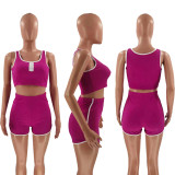 Pure Color Fashion Sexy Sports Suit