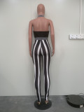Fashion Print Sexy Sleeveless Backless Jumpsuit