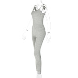 New Fashion Solid Color Yoga Sports Jumpsuit