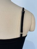 Personalized Print Backless Skirt Bag Hip Suspender Dress