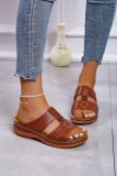Summer New Wedge One-shaped Women's Sandals And Slippers