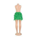 Sexy Fluffy Turkey Feather Skirt
