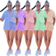 Best-selling Printed Striped Shirt Two-piece Set