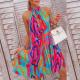 Fashion Sleeveless Halter Neck Sling Dress