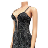 Sexy Nightclub Hot Diamond Sling Dress