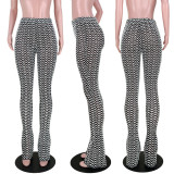 Sexy High Waist Corrugated Hip Lifting Slim Pants