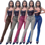 Sexy High Waist Corrugated Hip Lifting Slim Pants