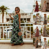 Sleeveless Sleeveless Printed Bohemian Dress