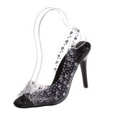 Fashion Rhinestone Transparent High-heeled Sandals