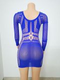 Sexy Hollow Sexy Mesh Yarn Nightdress Nightclub Dress