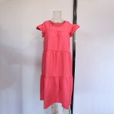 Loose Casual Round Neck Short Sleeve Dress