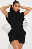 Fashion Casual Sports Hooded Two-piece Set