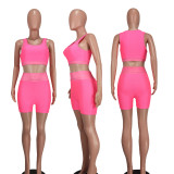 Fashion Casual Solid Color Yoga Two-piece Set
