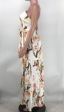 Women's Fashion Printed Long Slip Dress