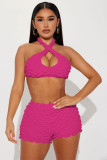 Sexy Fashion Casual Halter Neck Two-piece Set