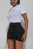 Summer New Drawstring Tight Hip Cover Sexy Skirt