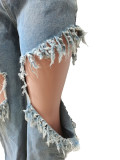 Fashion Sexy Ripped Washed Jeans