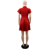 Cardigan High Waist Summer Short Sleeve Dress