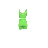 Fashion Sexy Sports Solid Color Vest Shorts Set