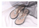Summer Sandals New Flat Pinch Women's Shoes Light Slippers