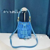 Fashion Pattern Handheld Messenger Bucket Bag