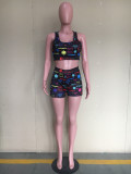 Sexy Digital Printing Casual Sports Two-piece Suit