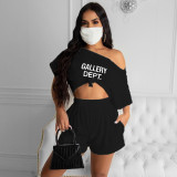 Street Style Breathable Sweat Absorbent Letter Print Tracksuit