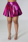 New Fashion Sexy Ice Silk Bronzing Pleated Skirt